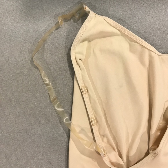 Capezio Beige Leotard W/ Clear Adjustable Straps - Picture 5 of 8